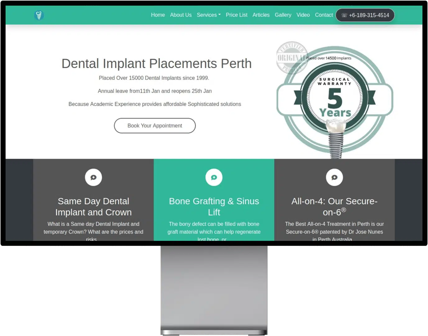 Dental Implant Placements Perth Website