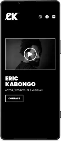 Eric Kabongo Website - Mobile Version